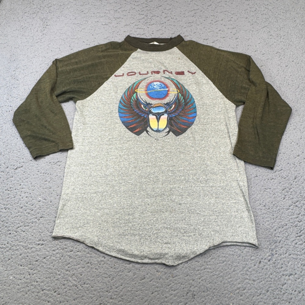 Vintage Journey Shirt Mens Medium Gray Escape Tour Alpine Valley 1981 Concert